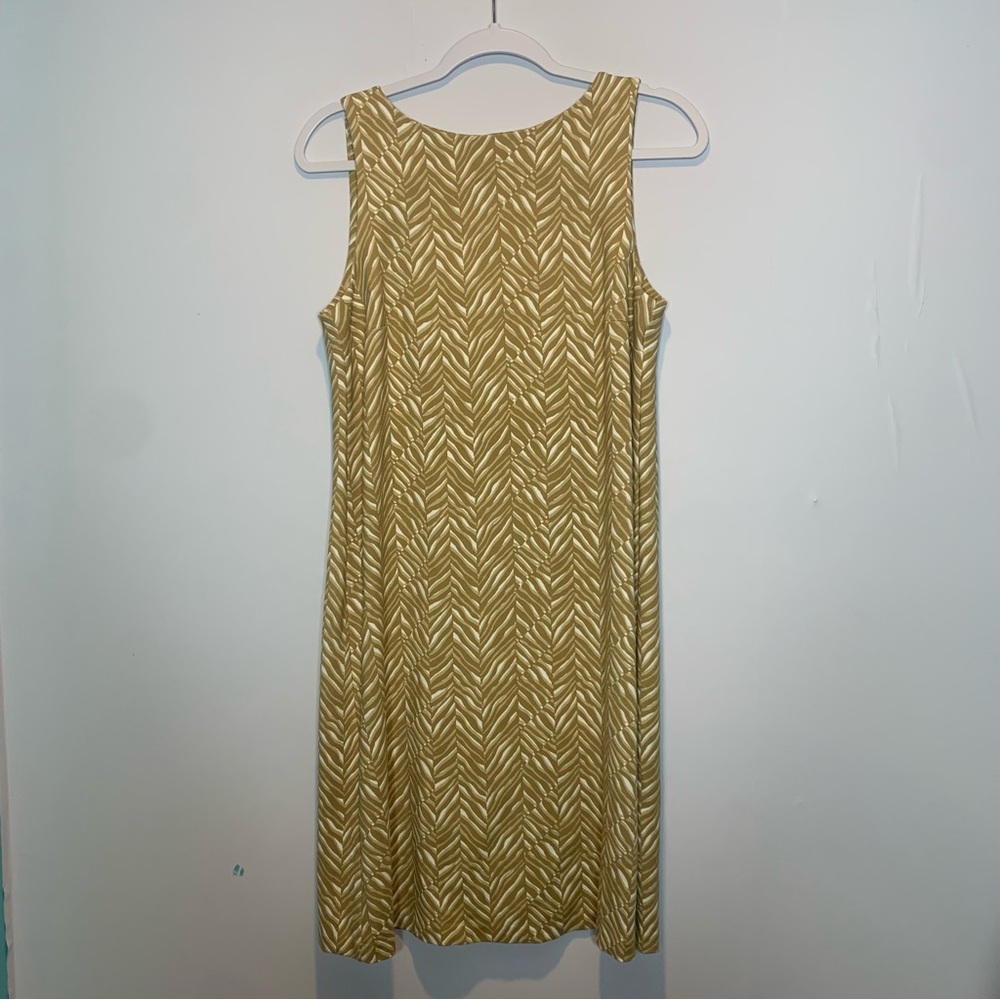 J. McLaughlin Doane Dress Mega Mirror Zebra Print Sleeveless Sand Tan Gold White - Picture 2 of 7